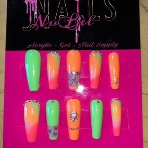 Rainbow sherbet Press On Nails